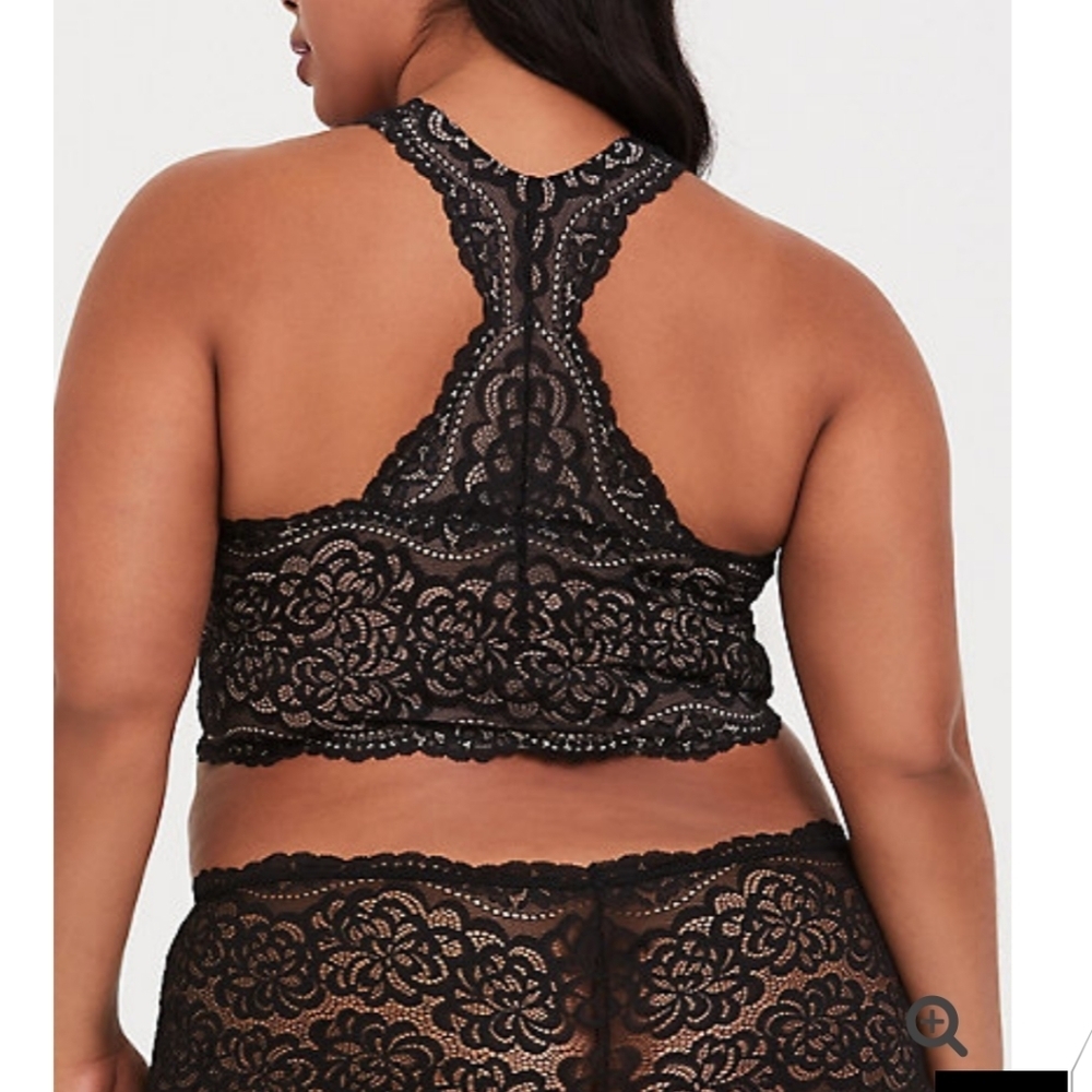 🆕 4X BLACK LACE RACERBACK BRALETTE - Picture 2 of 5